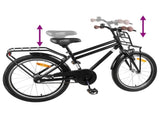 Kids Bike 22 Inches for 7-12 Years Old Black 42009282