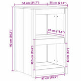 Kitchen Cabinet MEPPEL White 55 x 55 x 92 cm Solid Pine Wood 868166
