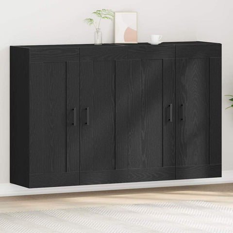 Wall-mounted Cabinet 2 pcs Black oak 160 x 34 x 90 cm 3333107