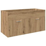 ZNTS 3 Piece Bathroom Furniture Set Artisan Oak Engineered Wood 3328912