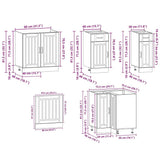 11 Piece Kitchen Cabinet Set "Lucca" White Engineered Wood 3314951
