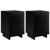 Bedside Cabinet 2 pcs Black 33.5 x 34.5 x 50 cm Engineered Wood 8011390