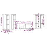 TV Cabinets 5 pcs Solid Wood Pine 3100209