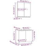 ZNTS 2 Piece Bathroom Cabinet Set Brown Oak Engineered Wood 3115867