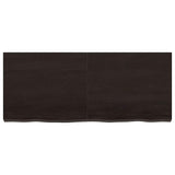 Bathroom Countertop Dark Brown 120x50x cm Treated Solid Wood 3156238