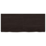 Bathroom Countertop Dark Brown 120x50x cm Treated Solid Wood 3156238