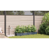 Garden Planter 4 pcs LiGht Grey 160 x 40 x 22 cm Plastic 42002890