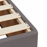 Box Spring Bed with Mattress Grey 200x200 cm Faux Leather 3290738