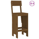 5 Piece Garden Bar Set Honey Brown Solid Wood Pine 3157802
