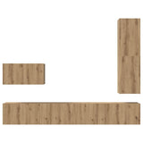 TV Cabinet Set 4 pcs Artisan Oak Engineered Wood 3393329