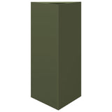 Garden Planters 2 pcs Olive Green Triangular 40x34.5x75 cm Steel 851164