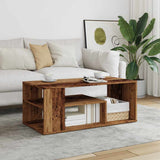 Coffee Table Old Wood 100x50x40 cm Engineered Wood 856556