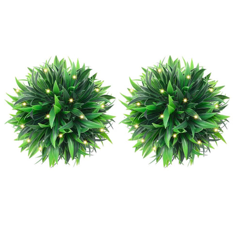 ZNTS Artificial Boxwood Balls with LED Lights 4 pcs Green 15 cm 3335898