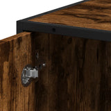 Bathroom Cabinet Smoked Oak 35x37.5x188.5 cm Engineered Wood and Metal 3300882