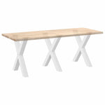 ZNTS Dining Table Legs X-Shaped 3 pcs White 80x cm Steel 4012993