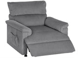 Corduroy Electric Massage Recliner - Grey T3398P553390