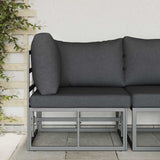 Outdoor Furniture Black and Anthracite 71.5 x 71.5 x71 cm Metal 42008022