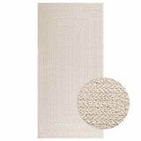 Rug ZIZUR Cream 100x200 cm Jute Look Indoor and Outdoor 4010362