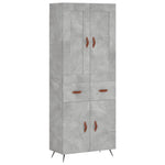 Highboard Concrete Grey 69.5x34x180 cm Engineered Wood 3199853