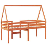 High Sleeper Bed without Mattress Wax Brown 90x200 cm Solid Wood Pine 3282094