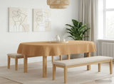 Table Cloth 5 pcs Oval Beige 130 x 180 cm Polyester 42040271