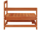 Garden Corner Sofa Solid Pine Wood Wax Brown 132 x 62 x 70.5 cm 865546