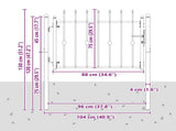 Fence Gate HORST 100 x 75 cm Metal Black Lockable 42034043
