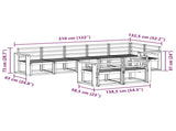 Outdoor Sofa Set 8 pcs Natural Solid Acacia Wood 3366572