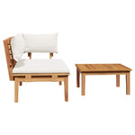 Garden Bench 2 pcs Brown Solid Teak wood 42006397