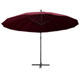 Hanging Garden Parasol Burgundy 3 m Aluminium Pole 47224