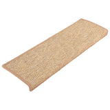 Stair Mats 15 pcs 65x21x4 cm Light Brown Rectangular Edge 326910