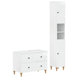 2 Piece Bathroom Cabinet Set ALKMAAR High Gloss White 3417508