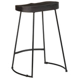 Bar Stools 2 pcs Black 45x40x62 cm Solid Wood Mango 4013528