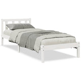 Extra Long Bed Frame without Mattress White 90x210 cm Solid Wood Pine 852431