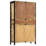 Highboard 100x40x175 cm Solid Rough Wood Mango 351709