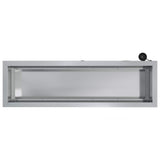 Garden Planter with LED Silver 30 x 100 x 30 cm 8008122