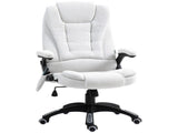 Massage Recliner Chair Heated Office Chair with Six Massage Points Linen-Feel Fabric 360&deg Swivel T3398P344504