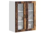 Wall Glass Cabinet LUCCA Old Wood 60 x 31 x 100 cm 885183