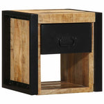 Bedside Cabinet 40x35x40 cm Solid Rough Wood Mango 4015949