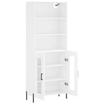 Highboard White 69.5x34x180 cm Engineered Wood 3189325