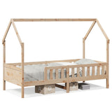 Kids' House Bed Frame without Mattress 90x200 cm Pine 850701
