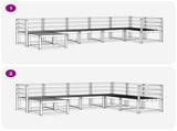 Outdoor Sofa Set 7 pcs White Solid Acacia Wood 3387928