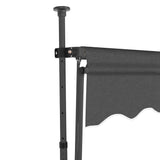 Manual Retractable Awning with LED 250 cm Anthracite 145865