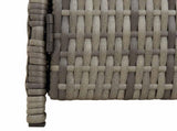 Cabinet Grey 70 x 50 x 87 cm Polyester and Roly Ratten 42026913