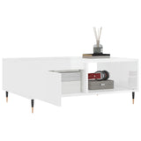 Coffee Table High Gloss White 90x60x35 cm Engineered Wood 827054
