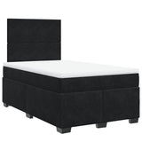 Box Spring Bed with Mattress Black 120x190 cm Small Double Velvet 3290854