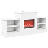 Electric Fireplace White 110 x 30 x 50 cm Engineered wood 8021159