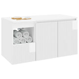 Bathroom Furniture Set 2 pcs High Gloss White Engineered Wood 3404118