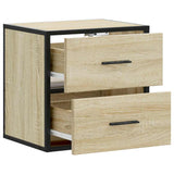 ZNTS Wall-mounted Bedside Cabinets 2 pcs Sonoma Oak 40x31x39.5 cm 848727