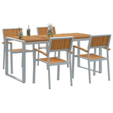 Garden Dining Set 5 pcs Grey and brown 3284371